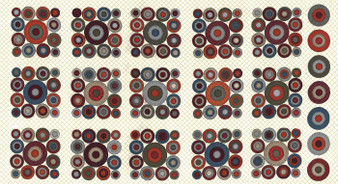 Prairie Gatherings 49319 11F Penny Block Panel Porcelain 24" x 44"