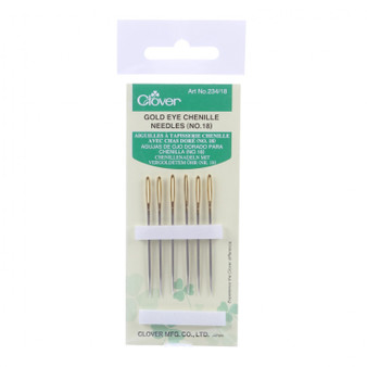 Clover Gold Eye Chenille Needles #18