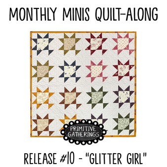 Monthly Minis QAL Quilt #10 Glitter Girl PRI-2085 PRINTED PATTERN