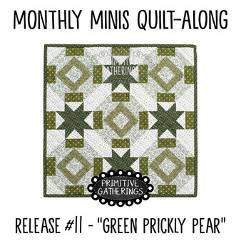 Monthly Minis QAL Quilt #11 Green Prickly Pear Mini Quilt PRI-2091 PRINTED PATTERN