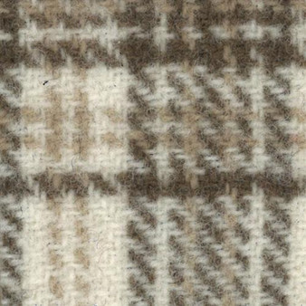 Mill Dyed Ecru Plaid Wool