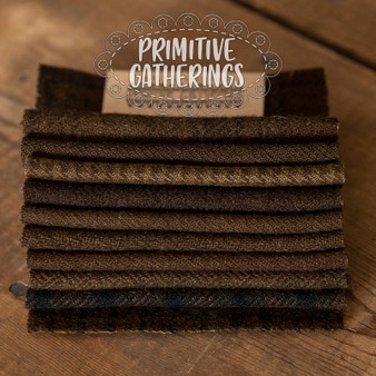 5" Chocolate Wool Charms