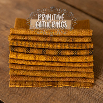 5" Mustard Wool Charms