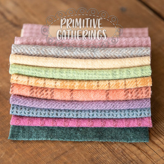 5" Pastel Texture Wool Charms